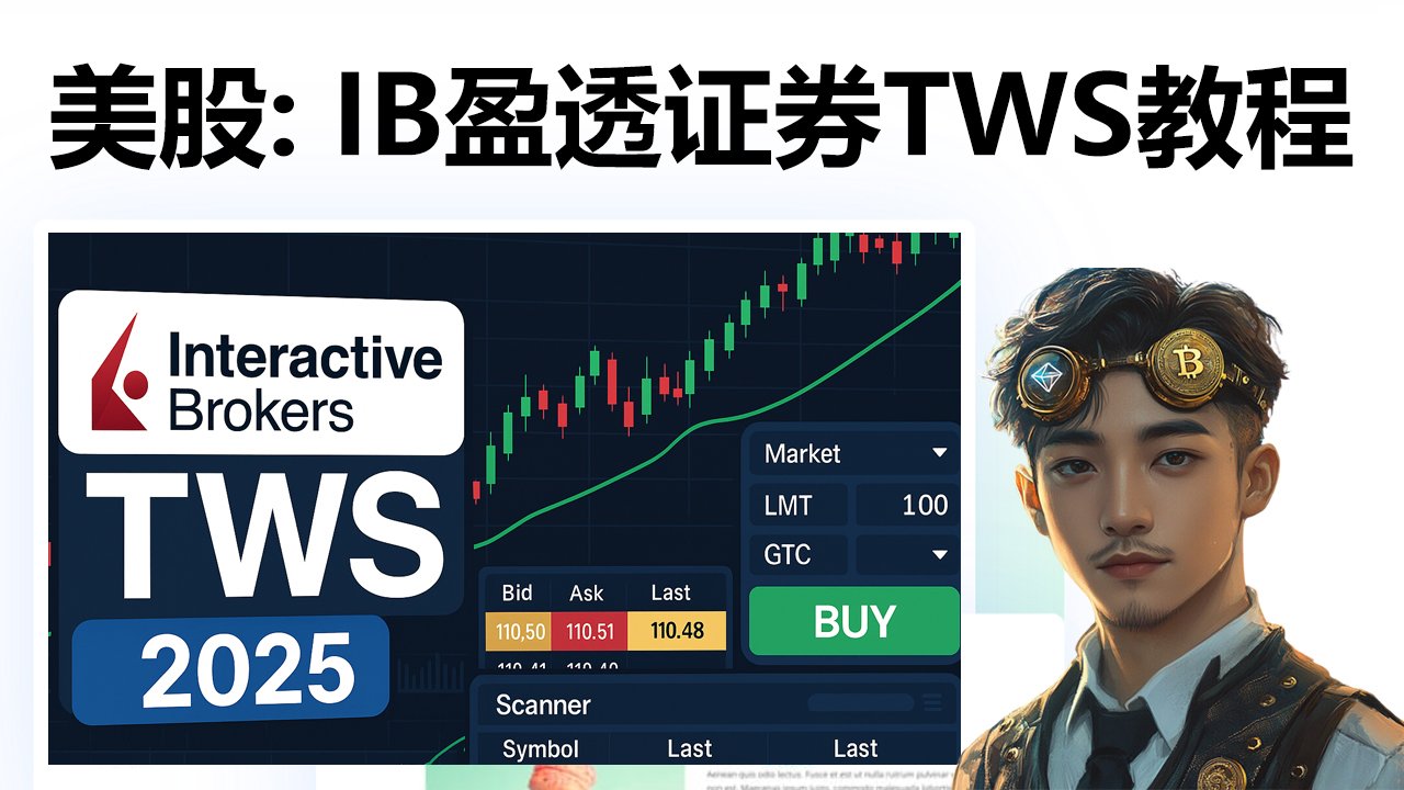 2025最新IB盈透证券TWS美股交易软件完整教程 - BitGuy小比 - 比特币、以太坊交易所使用教程 | 加密货币新手指南 | 交易技巧